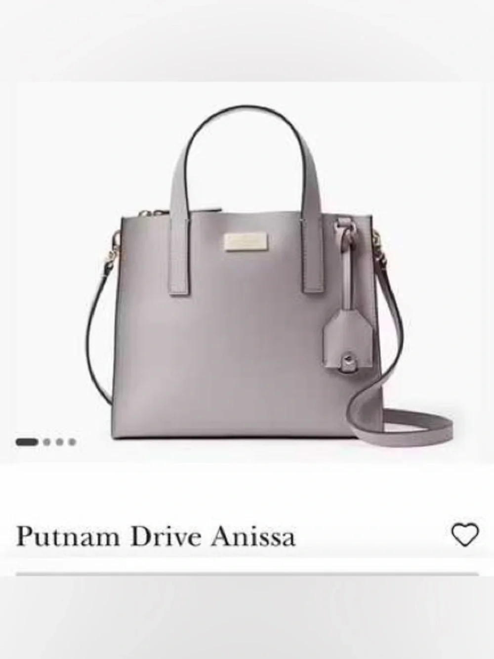 kate spade Lavender Structured crossbody satchel Anissa